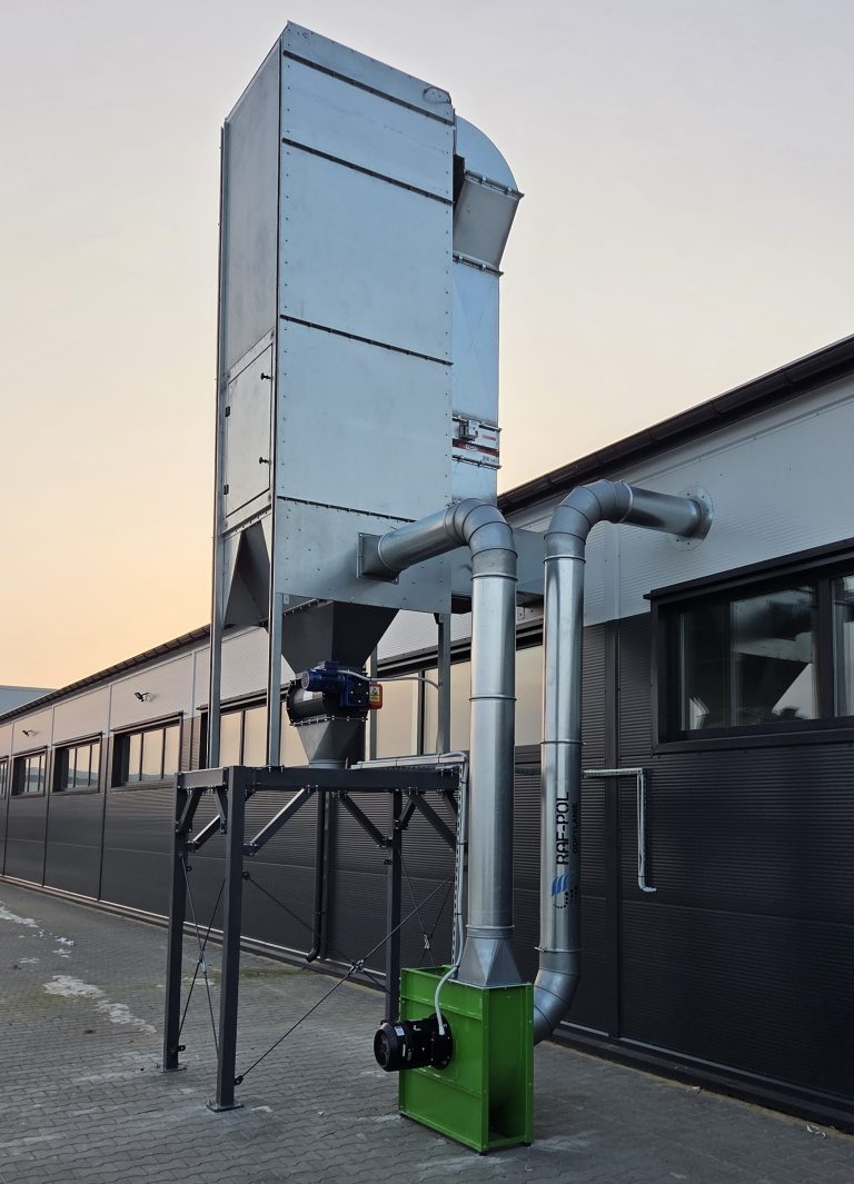 Instalacja odpylająca 7 200 m³/h z systemem odzysku ciepła