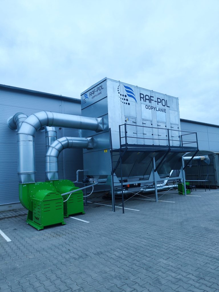 Wysokowydajna instalacja odpylająca 86 000 m³/h z systemem recyrkulacji