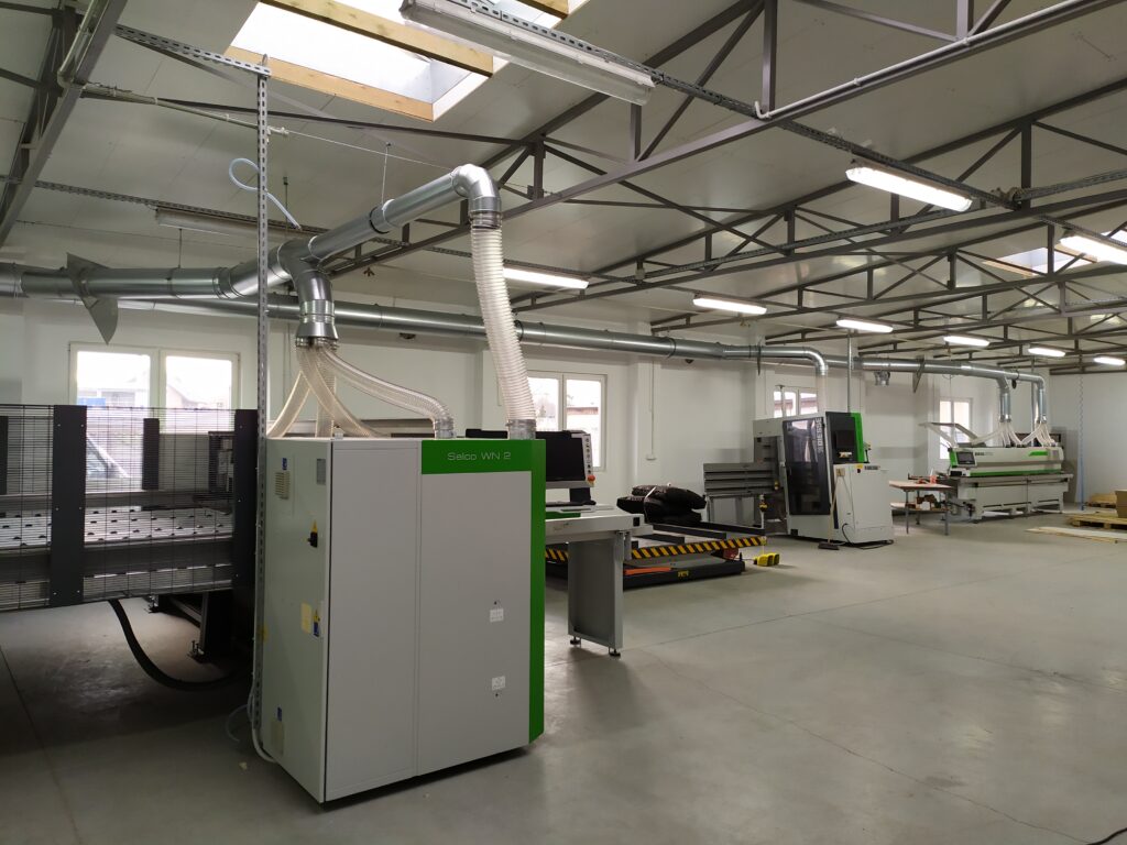 Montaż instalacji odpylającej Furniture Sobczak