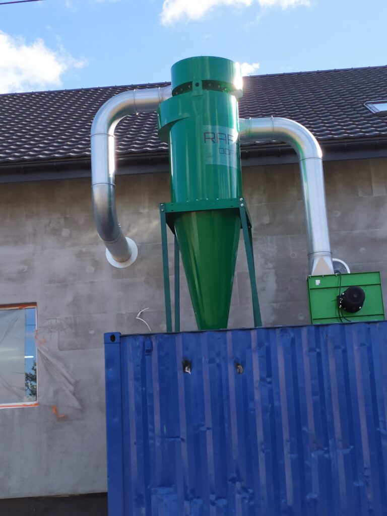 Instalacja odpylająca z powrotem powietrza w Mucharzu